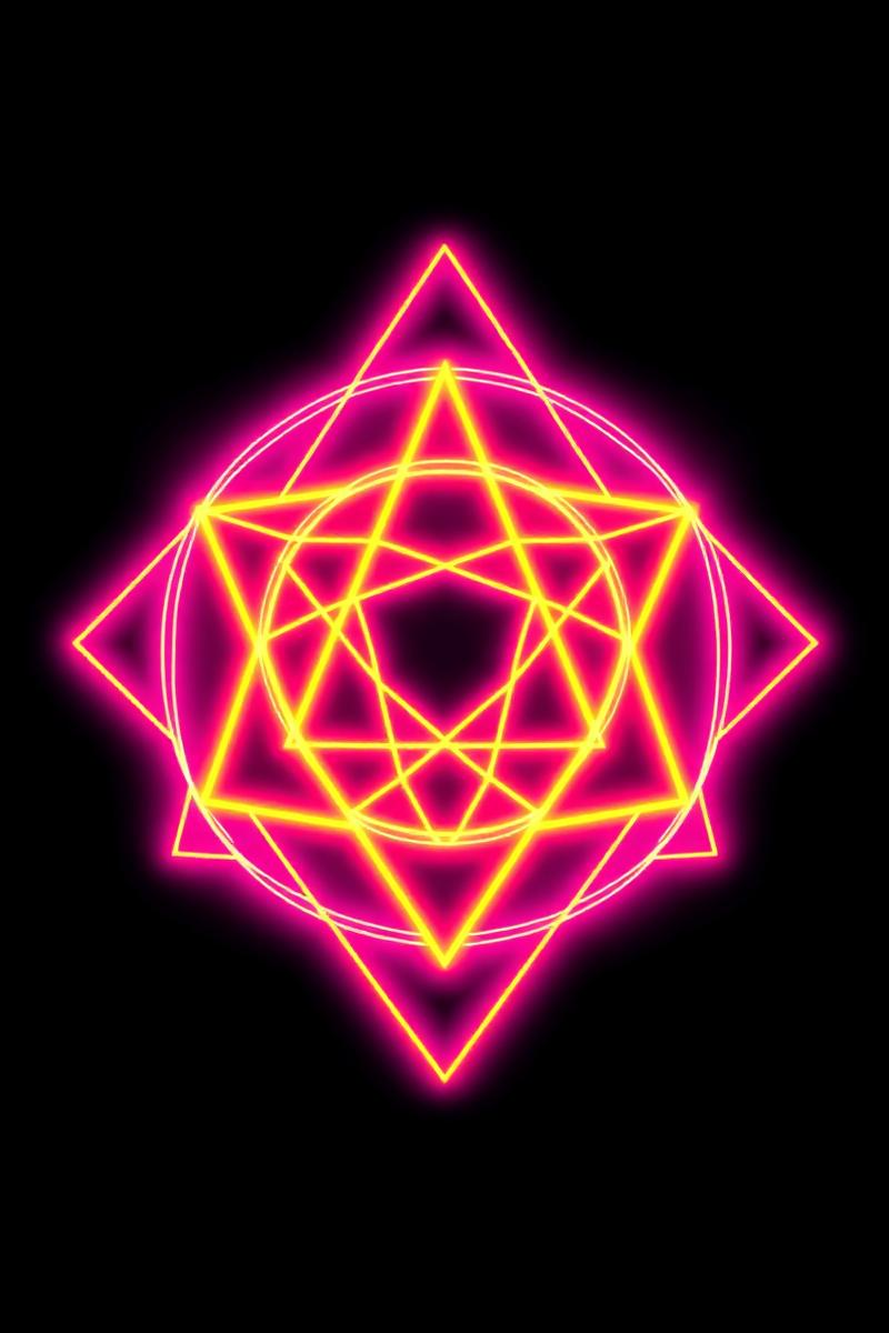 Neon occult sigil